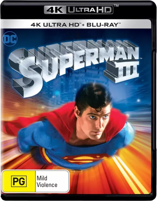 Superman III [Superman 3] 4K Ultra HD + Blu-ray | Christopher Reeve | RegionFree