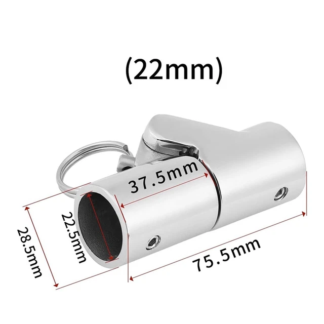 316 Marine Stainless Steel Swivel Connector - 1" Boat Rail Fitting For Canopy & Mast