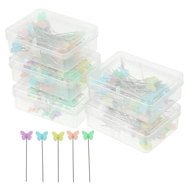 Lot De 2 Boîtes Punaises Tête Ronde Nacrée Blanche - 200 Pièces Au Total, Métal/plastique, Pour Tableau Liège, Bureau, Maison - 8