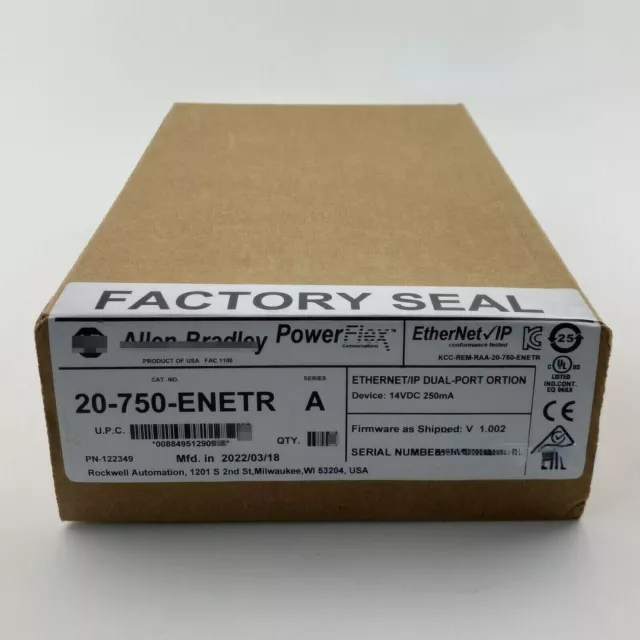New Factory Sealed AB 20-750-ENETR / A PowerFlex 750 2-P ENet/IP Module 1PCS