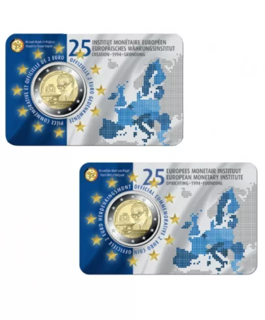 2 Euro BELGIO 2019 ISTITUTO MONETARIO EUROPEO in coin card - 2 € commemorativo