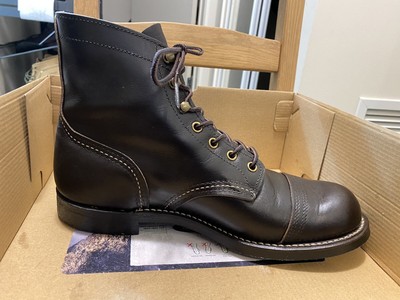 RED WING 4606 8.5D EBONY HARNESS IRON 