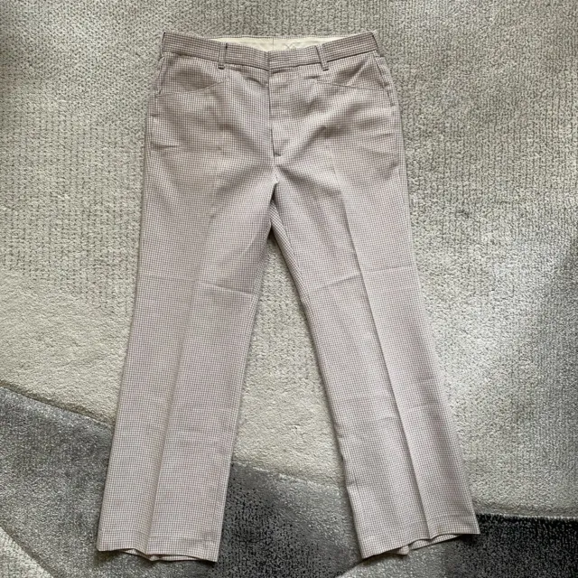 VINTAGE 70S LEVI’S Sportswear 32x30 Gingham Polyester Pants Scovill ...