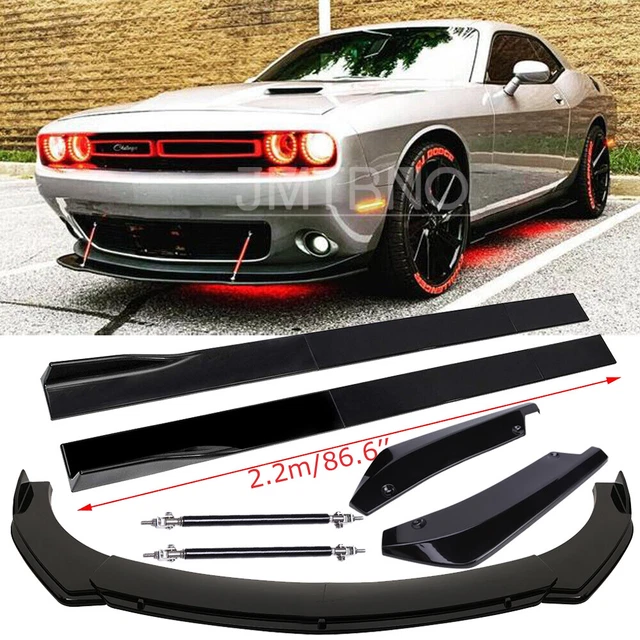 FOR DODGE CHALLENGER SRT SXT RT Front Bumper Spoiler Kit / Side Skirt ...