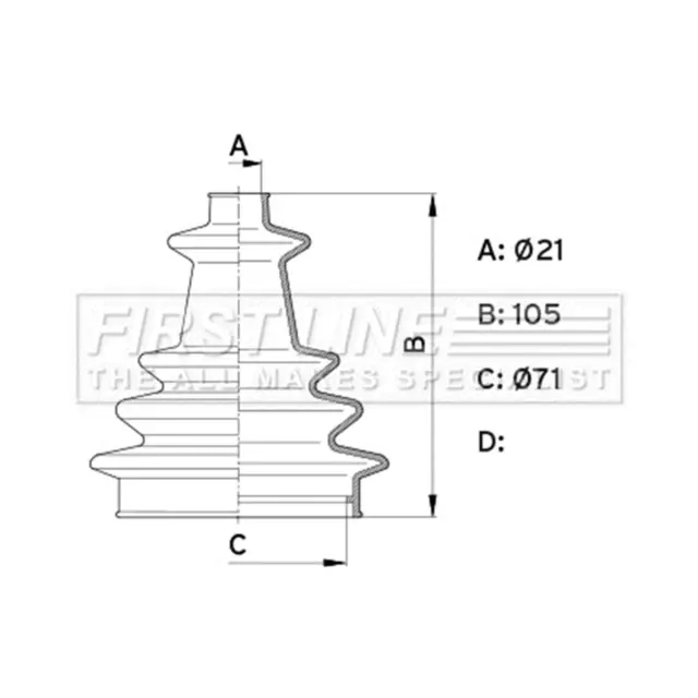 FIRST LINE Bellow, drive shaft FCB1002 MK2 FOR Astra Corsa Vectra Golf A4 Insign