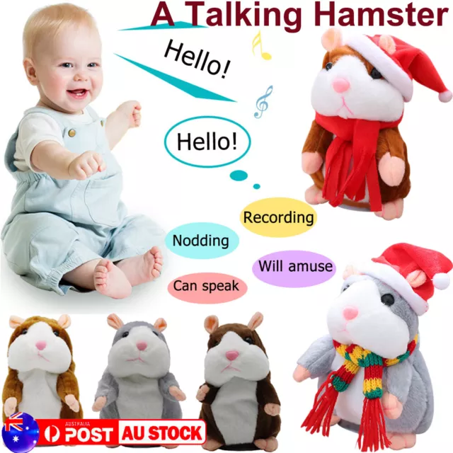 Cute Talking Hamster Plush Animal Doll Sound Record Repeat Educational Toys Gift