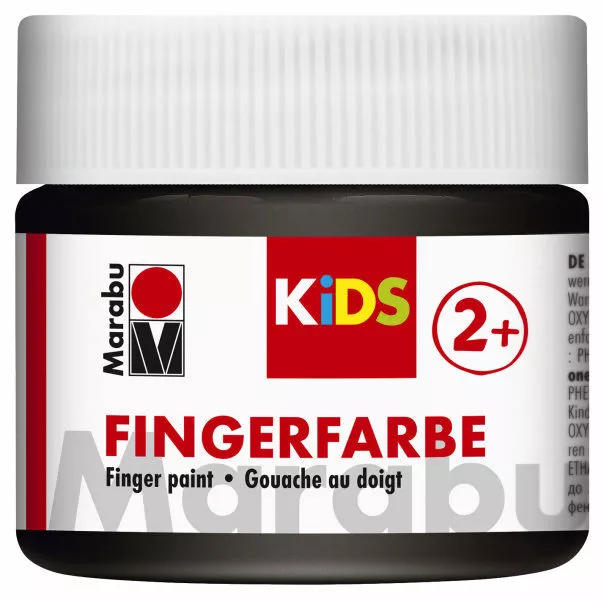 Fingerfarbe Marabu KiDS schwarz 100ml Kinderfarbe Malfarbe Kindergeburtstag neu