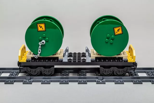 Lego City Eisenbahn Transport Waggon mit Kabeltrommeln 60052 / 60336 / 60198