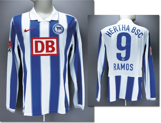 match worn shirt Spielertrikot Hertha BSC Berlin 2010 Adrian Ramos Fussball Nike
