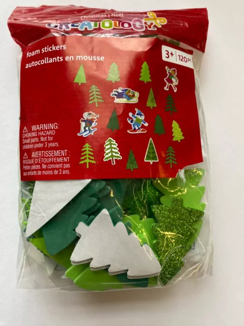 120 CHRISTMAS FOAM shapes teacher supply kids crafts trees wreaths presents  $5.99 - PicClick