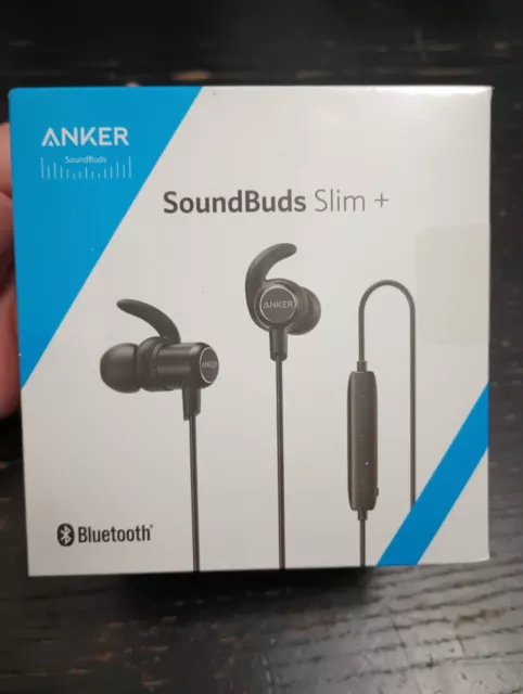 ANKER Bluetooth Wireless Headphones SoundBuds Slim+  Black - NEW - Sealed