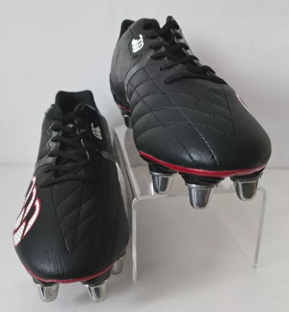 CANTERBURY Phoenix Club 8 SG Rugby Boots BLACK MENS Size UK 7 EX-DISPLAY 2