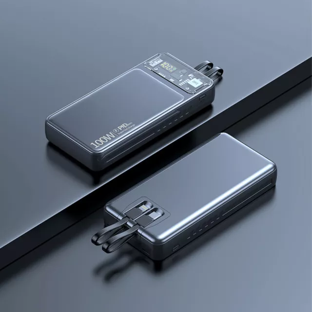 100W Power Bank Notebook Handy Schnell Ladegerät Tragbar Externe Batterie PD 22W