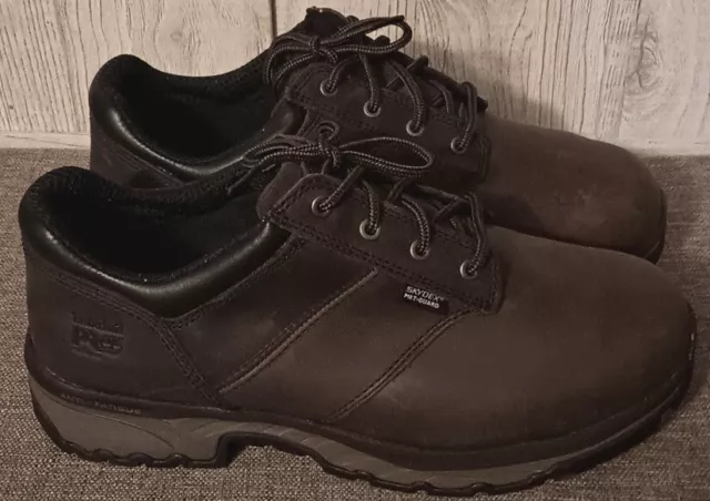 TIMBERLAND PRO MEN'S Steel Toe Met Guard Work Shoes Brown Sz 12 Wide ...
