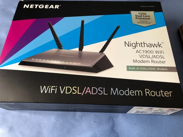 Modem router Netgear Nighthawk AC1900 D7000 VDSL ADSL wifi dual band usato