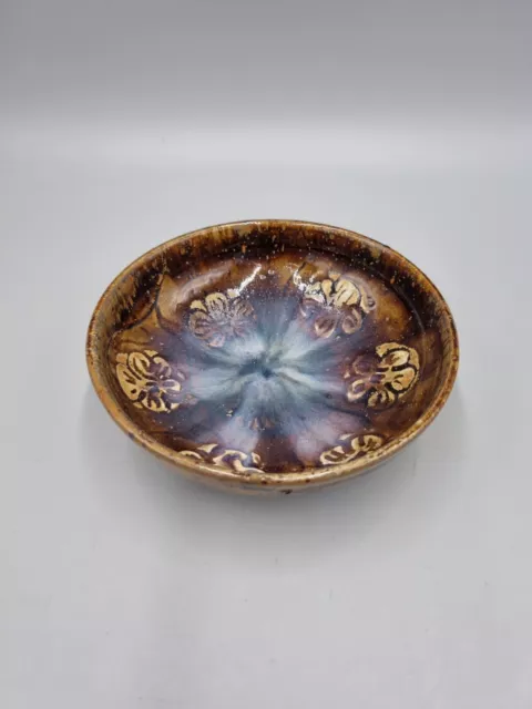 A Studio Pottery Hand-made Small Decorated Bowl, Incised To Base.