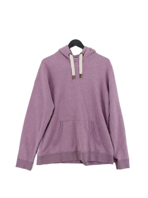 FatFace Women's Hoodie UK 16 Purple Cotton with Polyester Pullover