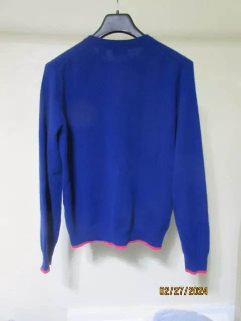 Barneys New York Men's Blue Cashmere Crewneck Sweater - Large 2