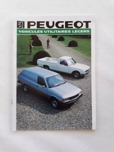 catalogue brochure prospectus publicitaire Peugeot Utilitaires légers - 1986