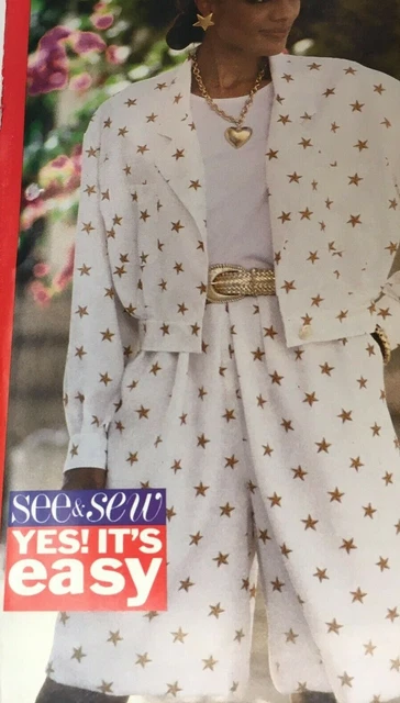 Butterick See & Sew Now Sewing Pattern 6761 Misses Jacket Split Skirt Easy Uncut