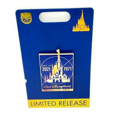 Walt Disney World 50th Anniversary Oct 1st Passholder Castle Limited Pin New