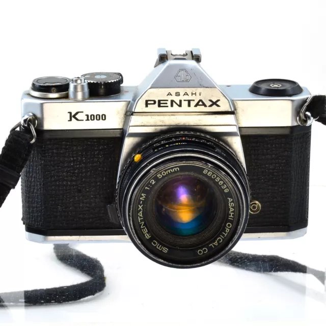 Pentax K1000 Vintage Asahi Pentax K1000 35mm w/ SMC Pentax-M 50mm F2 for parts