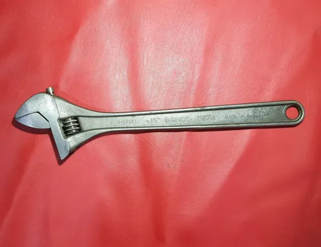 Vintage Bahco 15" Adjustable Wrench 0674 Made In Sweden
