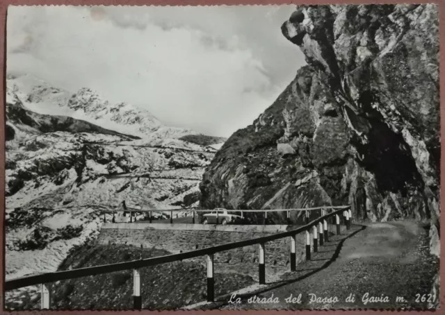 LA STRADA DEL PASSO DI GAVIA (Sondrio Brescia) M 2621 1961 AUTO AUTOMOBILE CIPPO