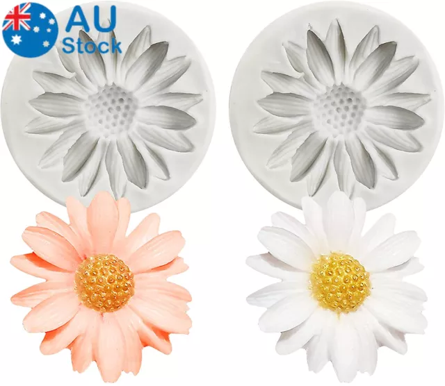 Daisy Flower Mold Fondant Mold 3D Silicone Cake Chocolate DIY Decorating Mould !