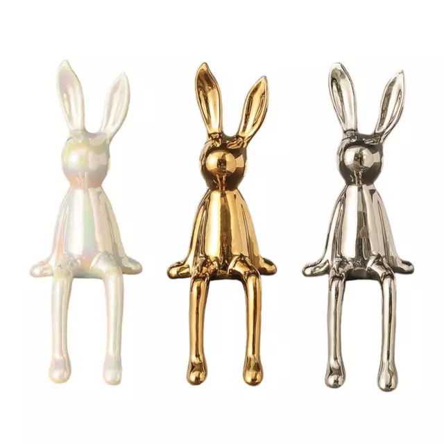 Statues de Lapin Sculptures de Lapin Artisanat en Céramique Ornement Figures