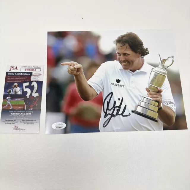 Phil Mickelson Signed Photo Autographed PGA LIV JSA FF00863 Masters Winner