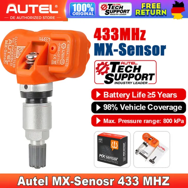 Autel MX-Sensor 433MHz Universal Reifendruck Sensor TPMS RDKS RDK Programmierbar