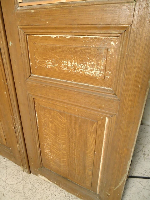 Large Pair of Vintage French Stained Glass Doors (1863)NS 8