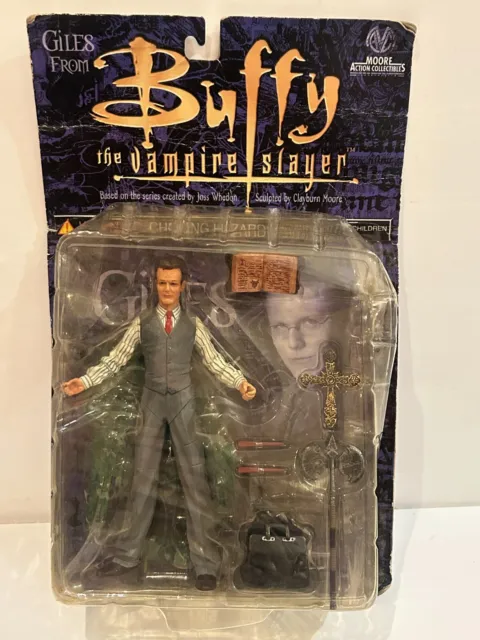 Giles - Buffy the Vampire Slayer 6" Action Figure - Moore 2000 - Sealed - B
