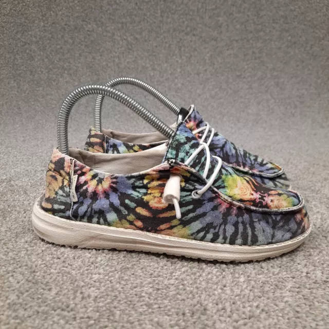 Hey Dude Wendy Women's Shoes Size 7 Be Tie Dye Slip On Casual Loafers