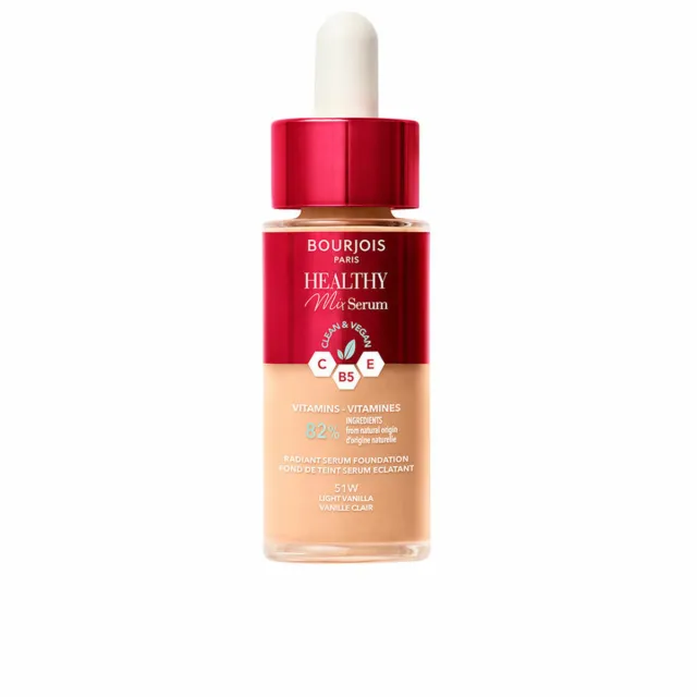 Base de Maquillaje Fluida Bourjois Healthy Mix Sérum Nº 51W Light vanilla 30