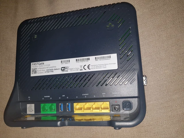 Modem Router FASTWEB FASTGate Technicolor DGA4131FWB ADSL FIBRA