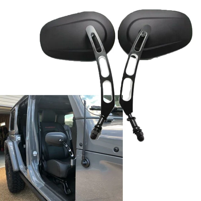 DOOR OFF HINGE Mirrors Rearview Side Mirror For Jeep Wrangler YJ JL JK