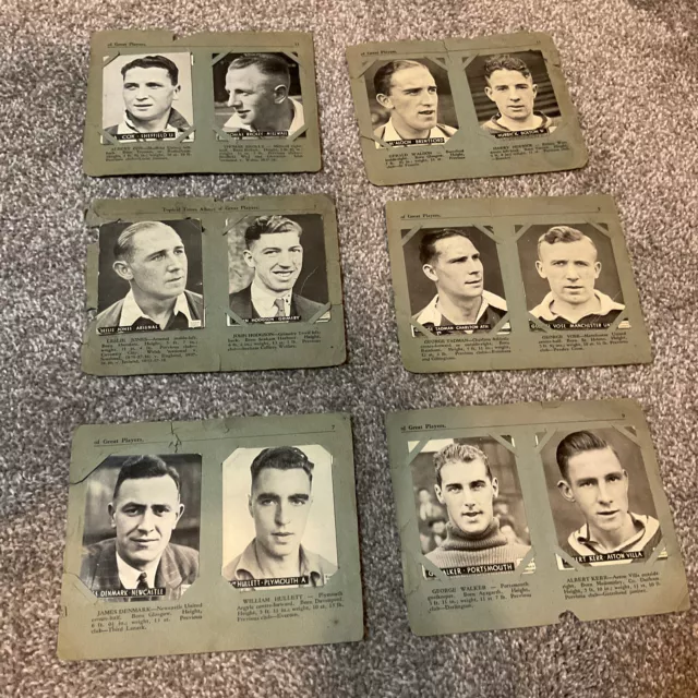 Topical Times Album “Great Players” Close Ups Of The Stars Football Cards