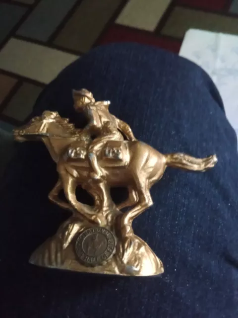 Pewter National Cowboy Hall of Fame Cowboy on Horse Figurine