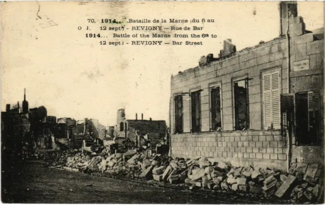 CPA Revigny - Rue de Bar - Bataille de la Marne - 1914 (1036768)