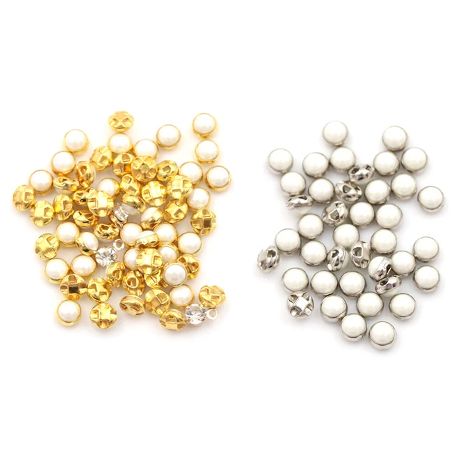 20pcs Mini Pearl Buckle DIY Doll Dress Patchwork Handmade Craft Sewing Accessor!