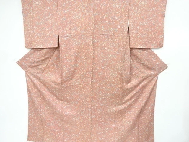 6614403: Japanese Kimono / Vintage Komon Kimono / Floral Plants