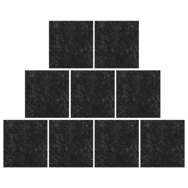 9pcs Filtri a Pad pad cat -lettiera e padelle (nero)