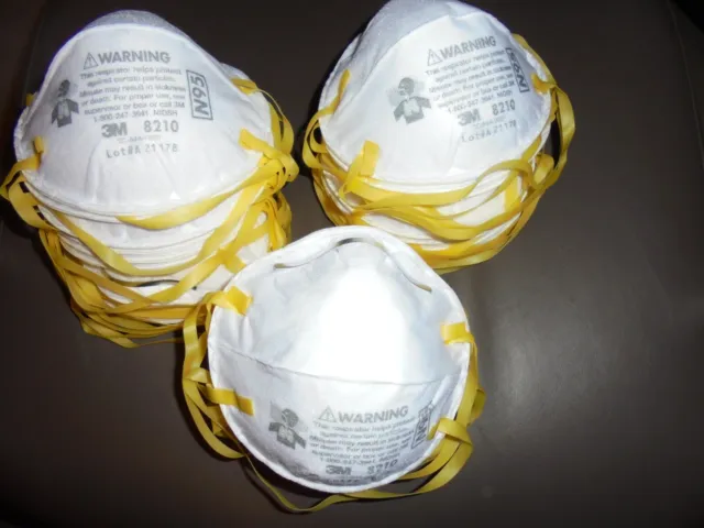 3M 8210 N95 Particulate Respirator NIOSH Approved Face Masks without ...