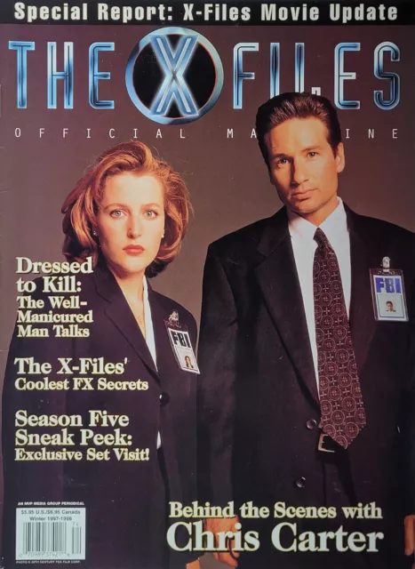DAVID DUCHOVNY GILLIAN ANDERSON Winter 1997 THE X FILES Magazine CHRIS CARTER
