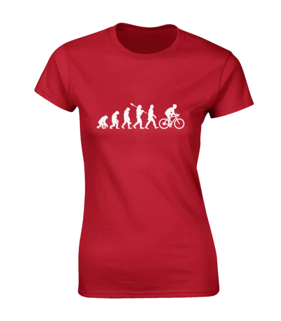 Evolution Of Cycling Ladies T Shirt Cool Cyclist Bike Gift Idea Present Top New