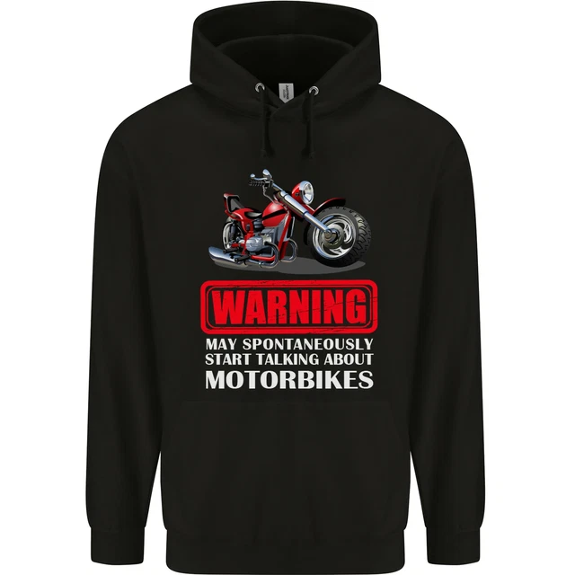 Maggio Start Talking About Motociclette Divertente Uomo Felpa