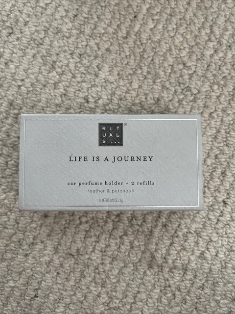 Supporto profumo auto Rituals pelle e patchouli + 2 ricariche.