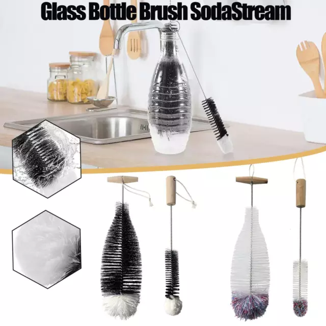 Cleaning Brush Set Glass Bottles Small Brushes Kit For Narrow Neck Bottl I3Q3